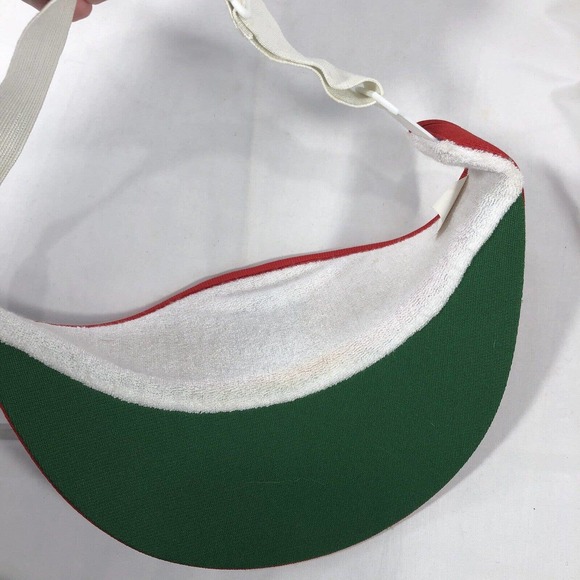 VINTAGE ST LOUIS CARDINALS TWINS ENTERPRISE VISOR HAT CAP RED STRETCH BACK OSFM - Picture 8 of 9